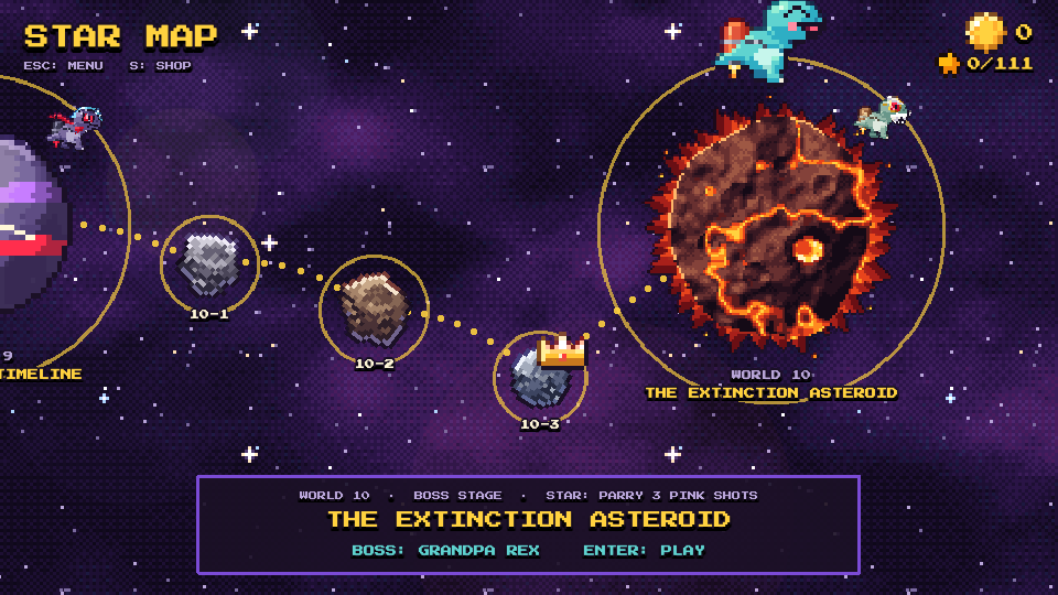 The star map: asteroid stages leading to the Extinction Asteroid